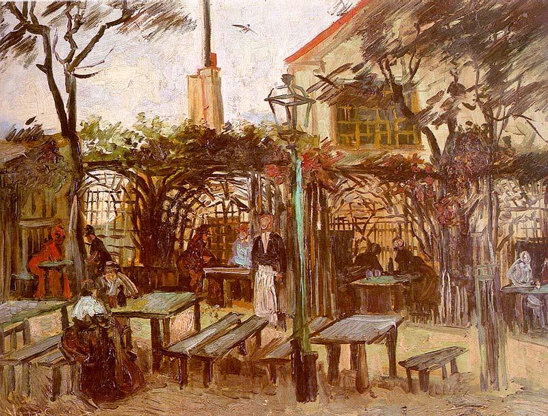 Vincent Van Gogh Terrace of the Cafe on Montmartre Norge oil painting art